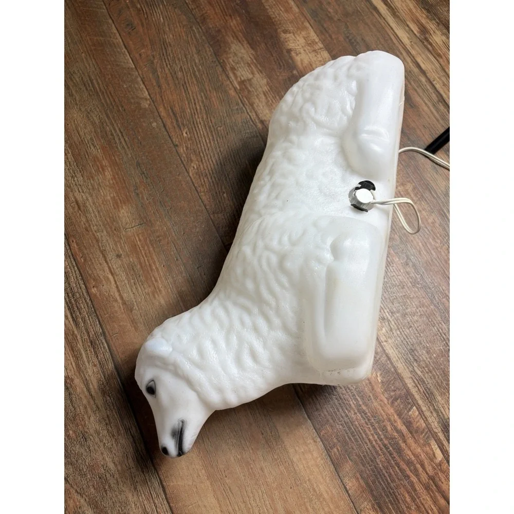 - Vintage Empire Lighted Sheep Lamb Christmas Nativity Blow Mold